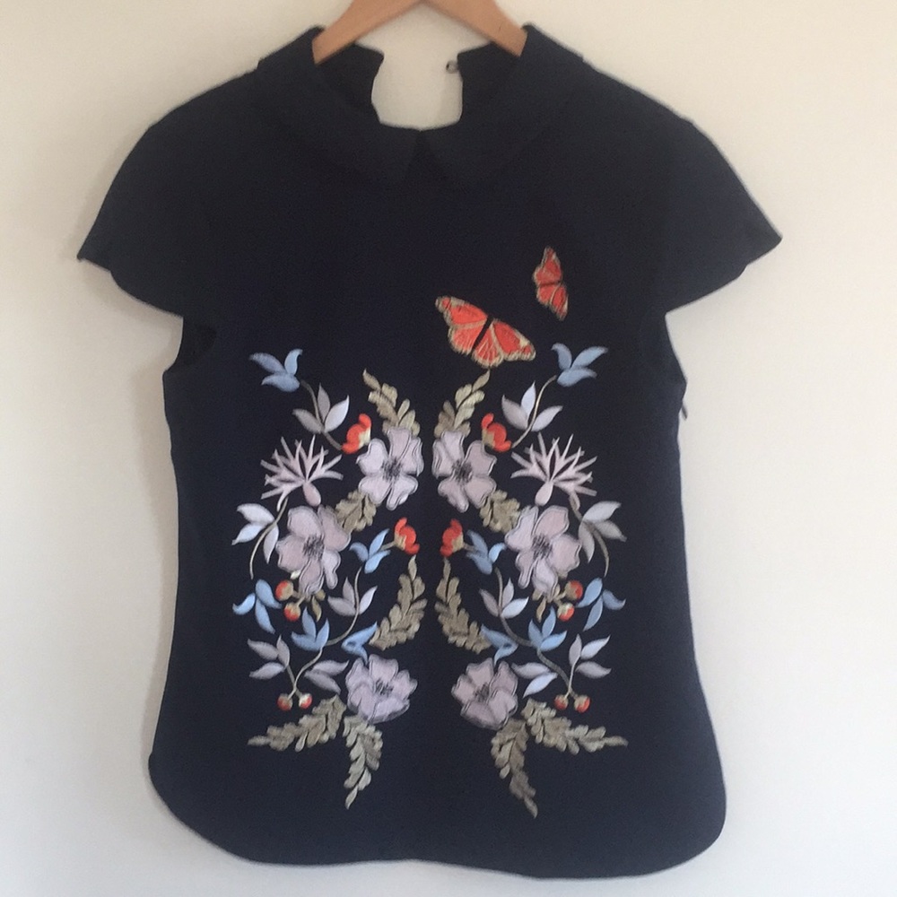 Ted Baker Kyoto gardens embroidered top